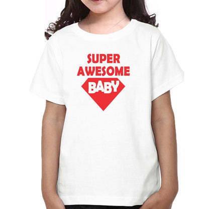Super Awesome Dad & Super Awesome Kid Father and Daughter Matching T-Shirt- FunkyTeesClub