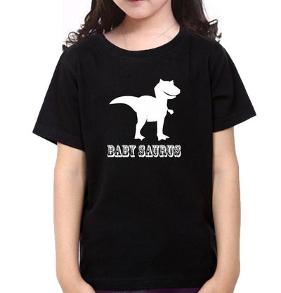 Daddy Saurus Baby Saurus Father and Daughter Matching T-Shirt- FunkyTeesClub