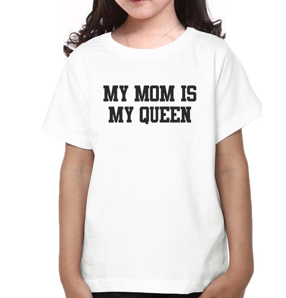 My Mom Is My Queen My Daughter Is My Princess Mother and Daughter Matching T-Shirt- FunkyTeesClub