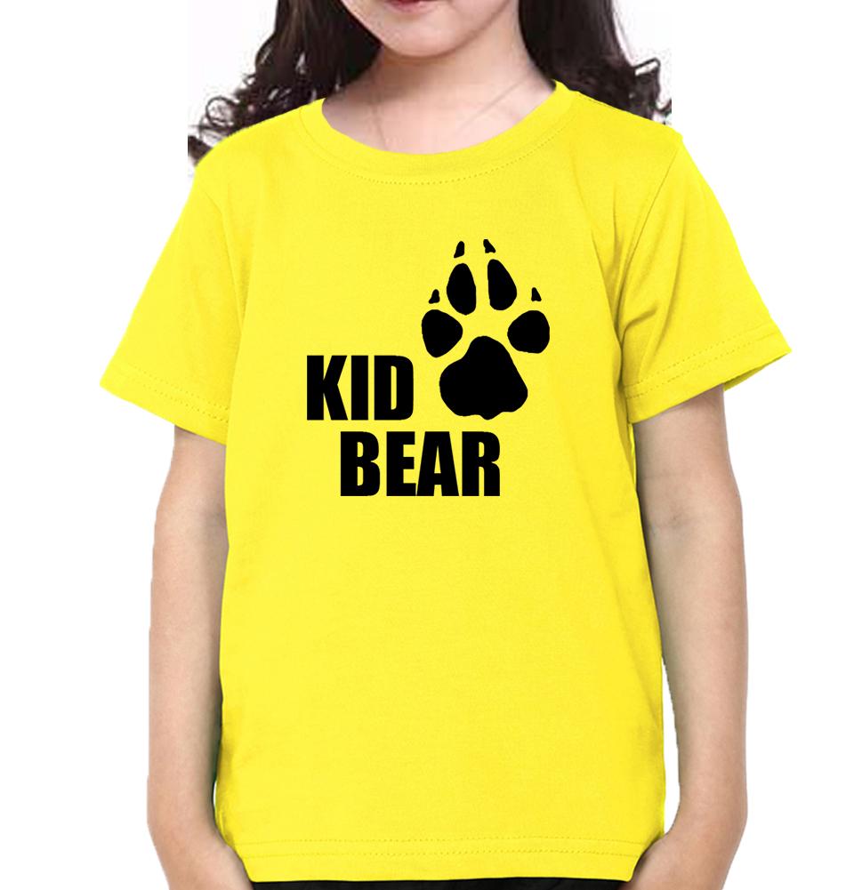 Papa Bear Kid Bear Father and Daughter Matching T-Shirt- FunkyTeesClub