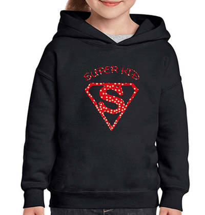 Super Mom Super Kid Mother and Daughter Matching Hoodies- FunkyTeesClub