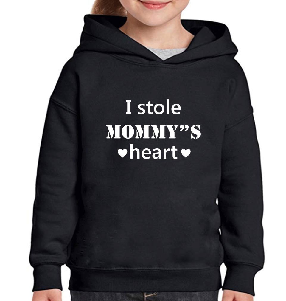 There Is  girl Who Stole My Heart I Stole Mommy's Heart Mother and Daughter Matching Hoodies- FunkyTeesClub