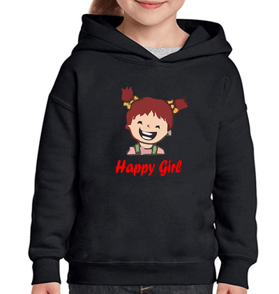 Happy Mom Happy Girl Mother and Daughter Matching Hoodies- FunkyTeesClub