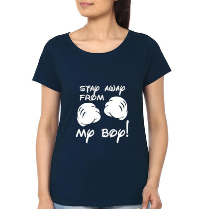 Stay Away Couple Half Sleeves T-Shirts -FunkyTees