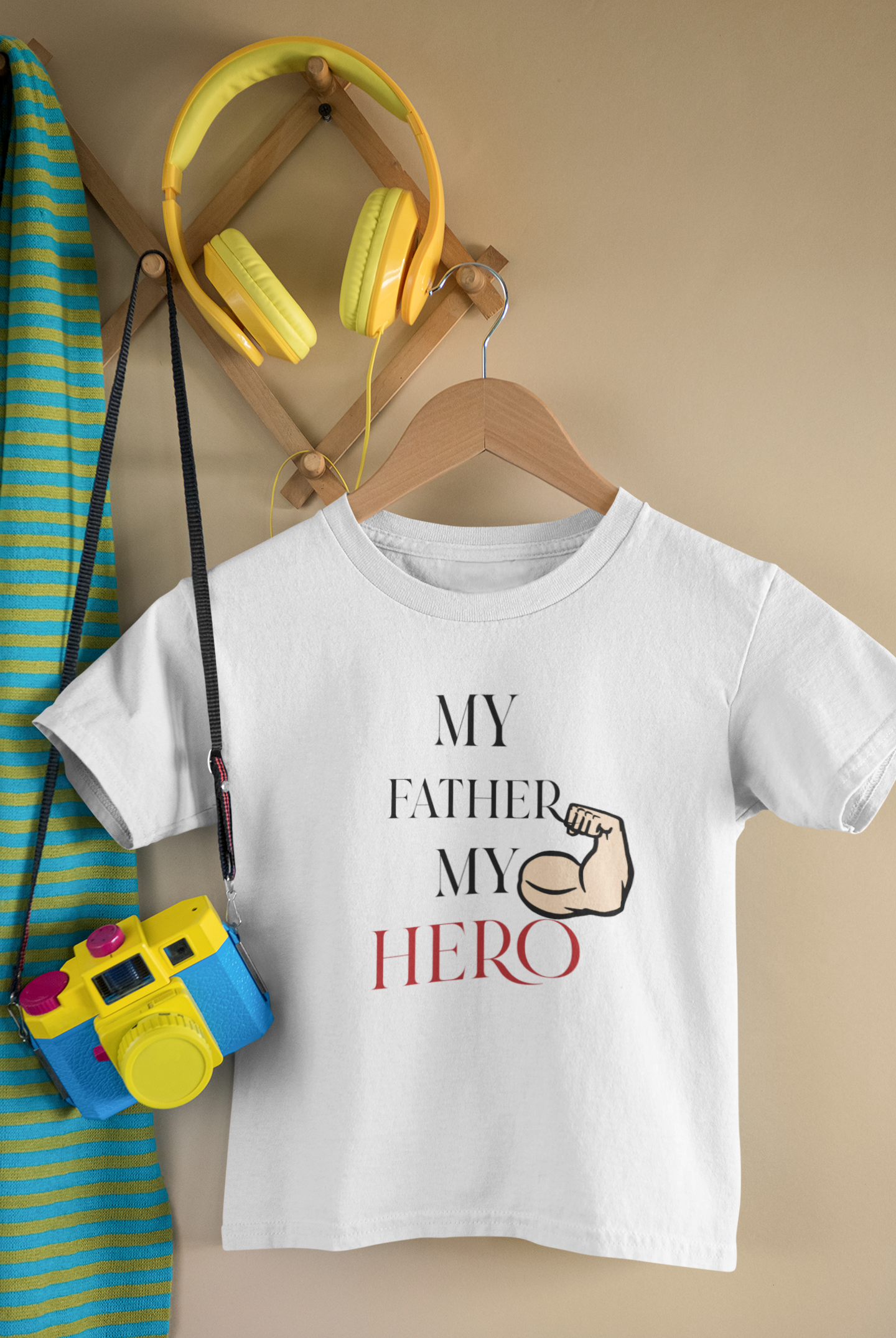 My Father My Hero Father and Daughter White Matching T-Shirt- FunkyTeesClub