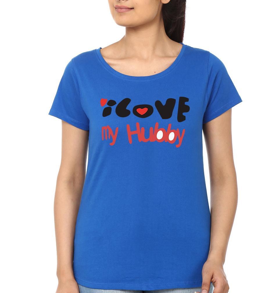 I Love Wifey Hubby Couple Half Sleeves T-Shirts -FunkyTees