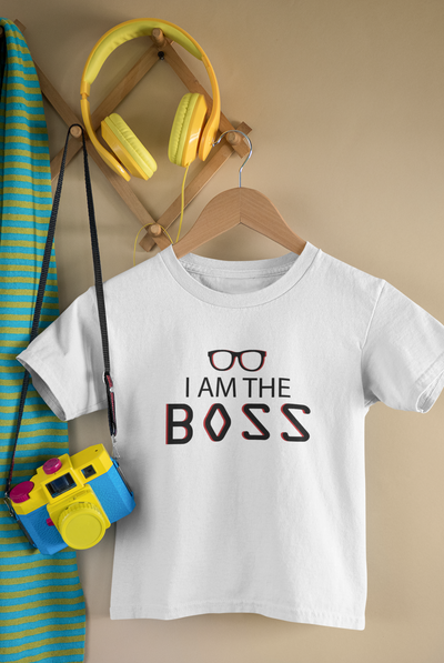 I Am The Boss Father and Son White Matching T-Shirt- FunkyTeesClub
