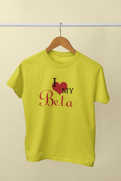 I Love My Papa Father and Son Yellow Matching T-Shirt- FunkyTeesClub