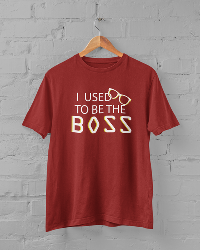 I Am The Boss Father and Daughter Red Matching T-Shirt- FunkyTeesClub