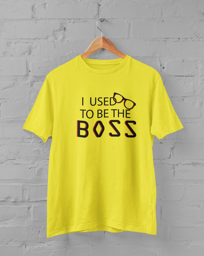 I Am The Boss Father and Son Yellow Matching T-Shirt- FunkyTeesClub