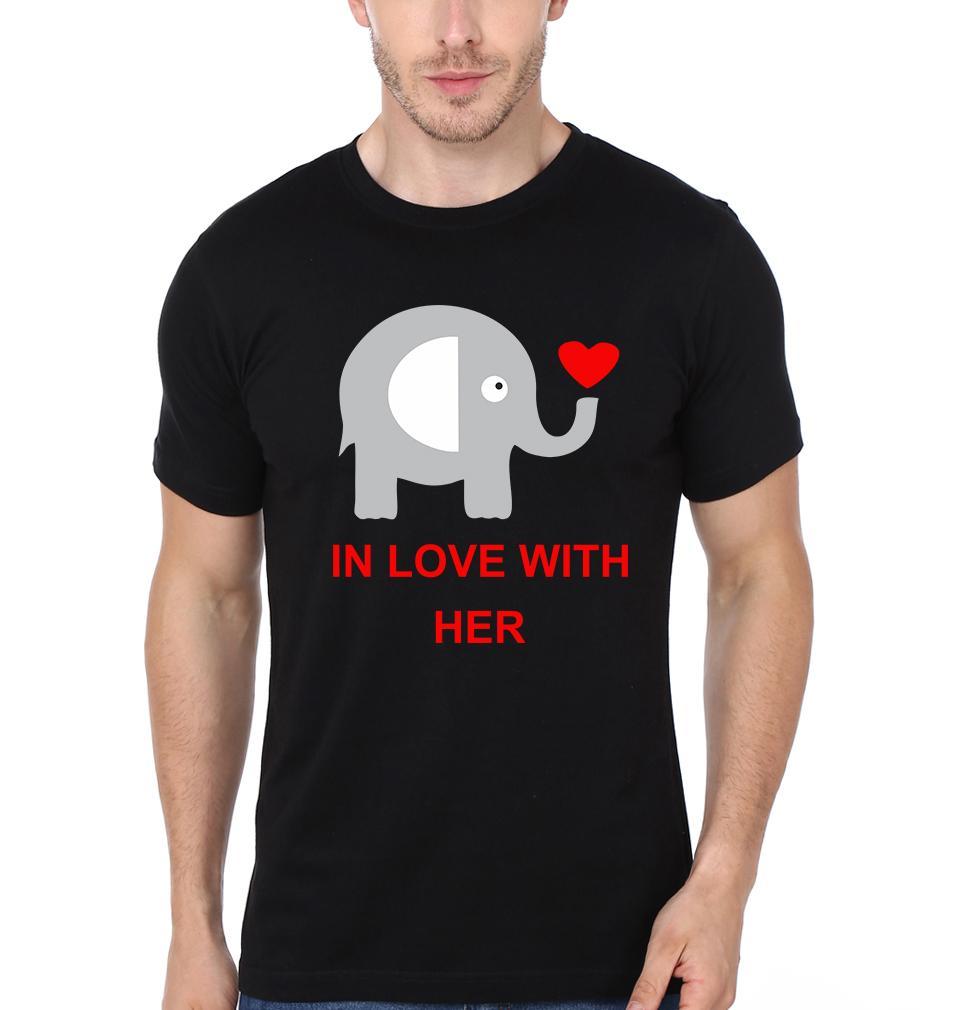 In Love With Couple Half Sleeves T-Shirts -FunkyTees