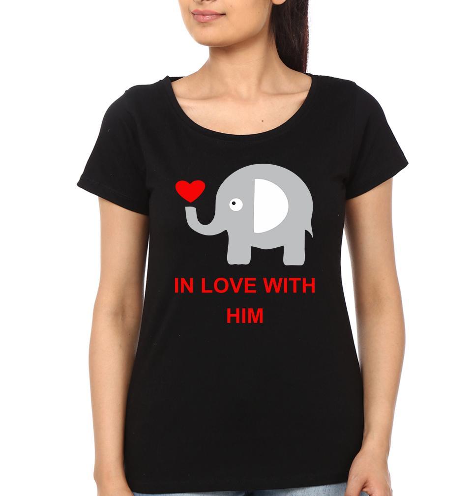 In Love With Couple Half Sleeves T-Shirts -FunkyTees
