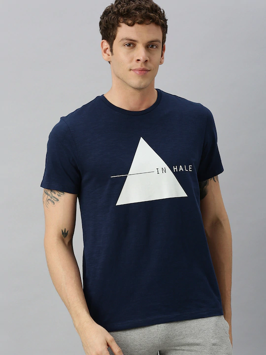 In Hale Yoga Round Neck Mens Half Sleeves T-shirt- FunkyTeesClub