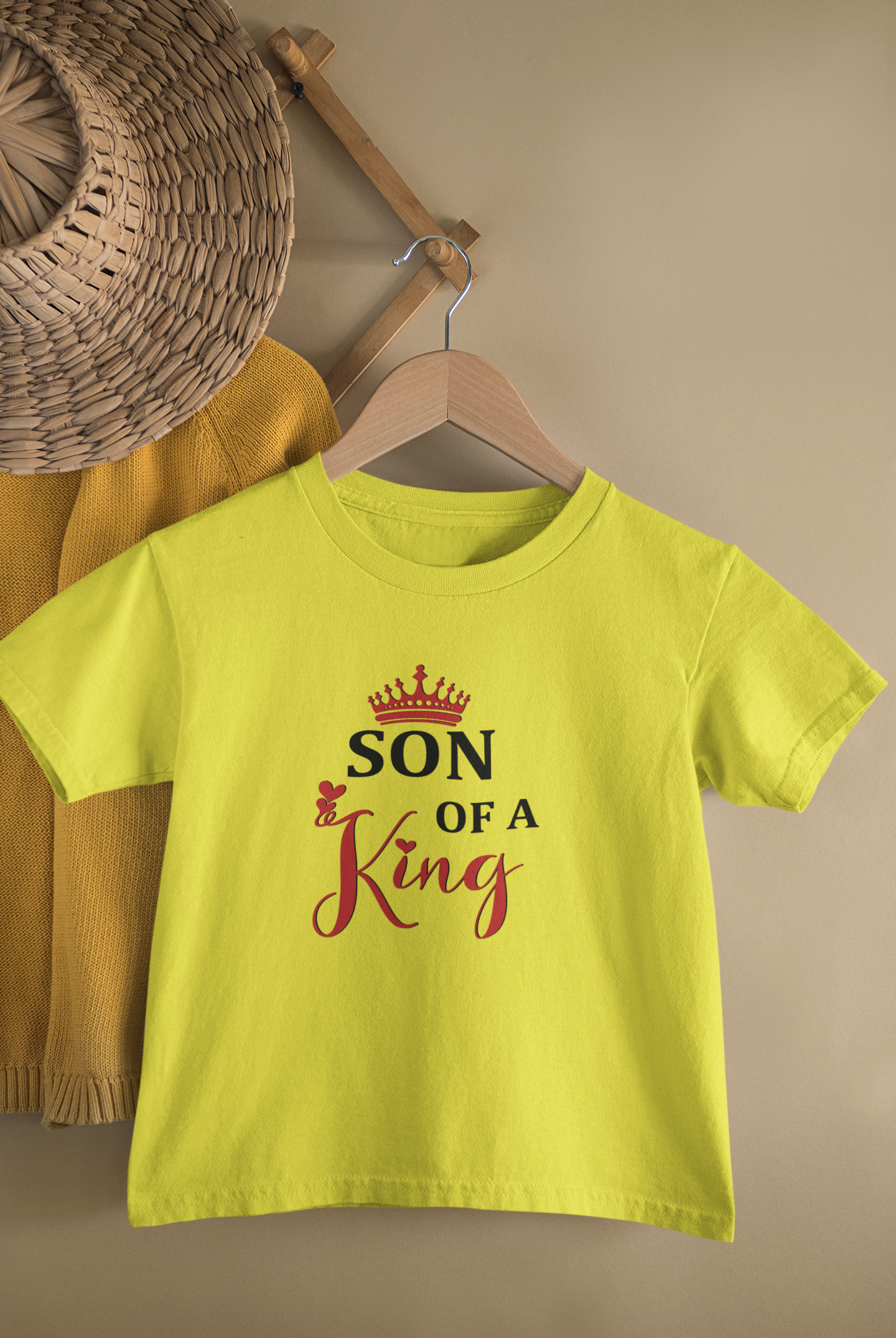 Daddy OF A Prince Father and Son Yellow Matching T-Shirt- FunkyTeesClub