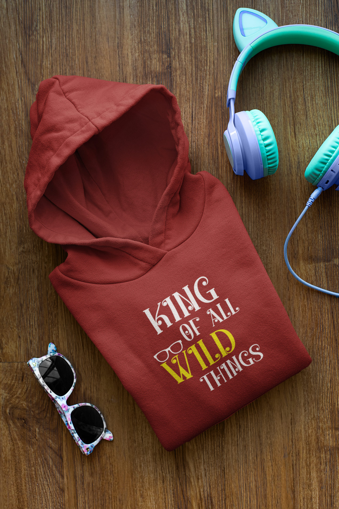 My Boy Is My King Father and Son Red Matching Hoodies- FunkyTeesClub