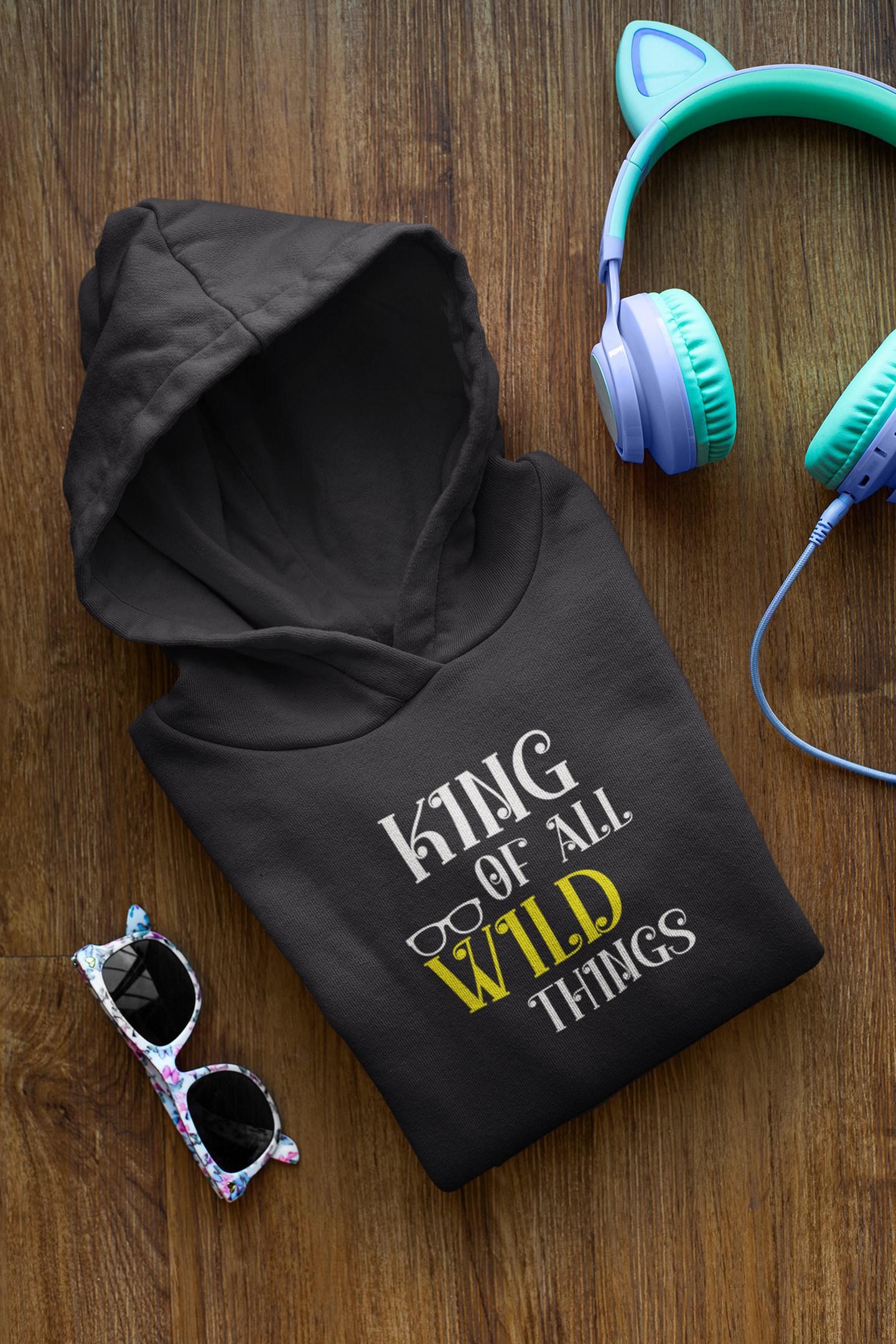 My Boy Is My King Father and Son Black Matching Hoodies- FunkyTeesClub