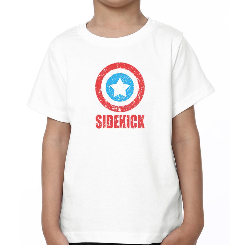 Super Dad Side Kick Father and Son Matching T-Shirt- FunkyTeesClub