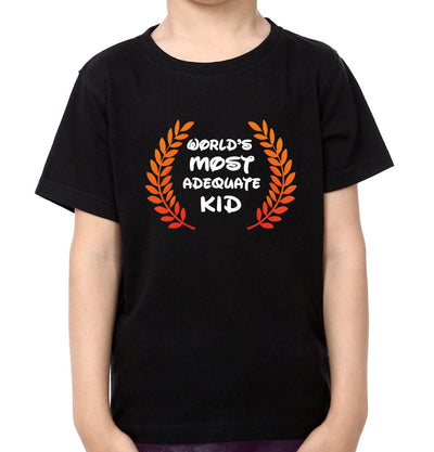 World's Most Adequate Mom & World's Most Adequate Kid Mother and Son Matching T-Shirt- FunkyTeesClub