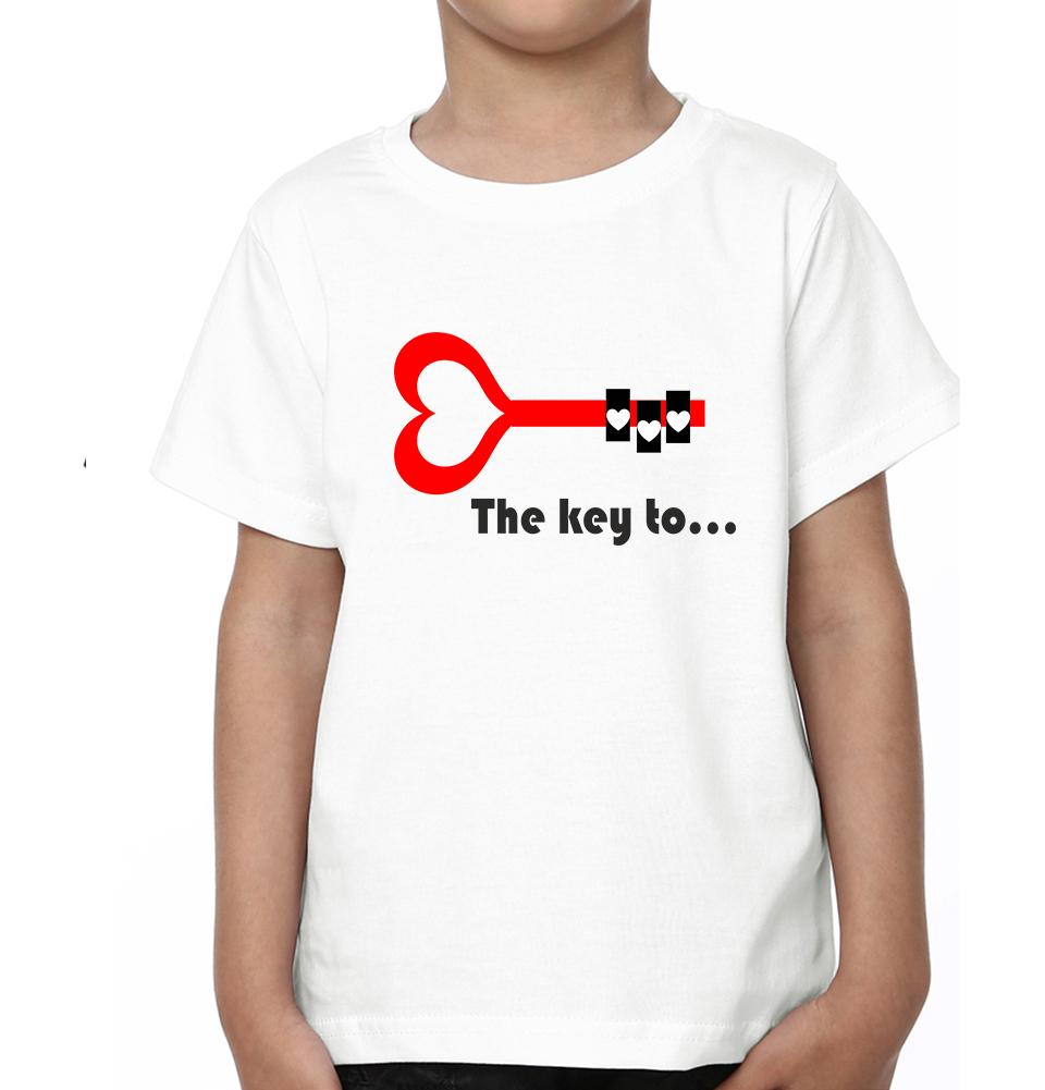 To My Heart The Key too Father and Son Matching T-Shirt- FunkyTeesClub