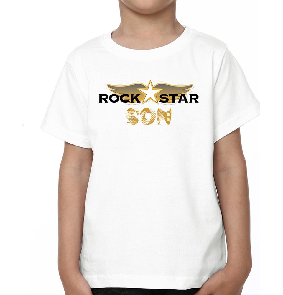 Rockstar Mom Rockstar Son Mother and Son Matching T-Shirt- FunkyTeesClub