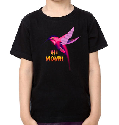 Hi Mom Hi Son Mother and Son Matching T-Shirt- FunkyTeesClub