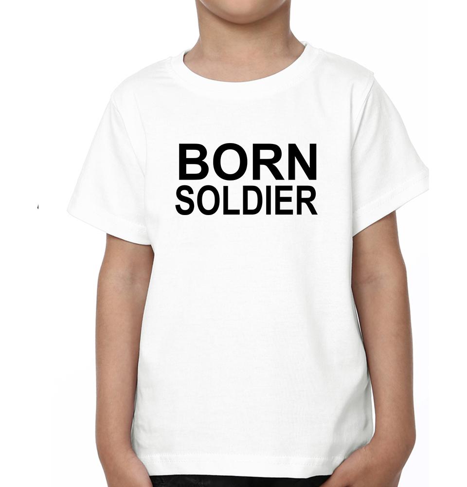 My Son Grew Up To be A soldier Born soildier Mother and Son Matching T-Shirt- FunkyTeesClub