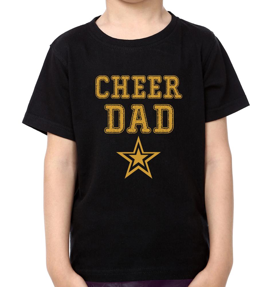 Cheer Dad Cheer Son Father and Son Matching T-Shirt- FunkyTeesClub