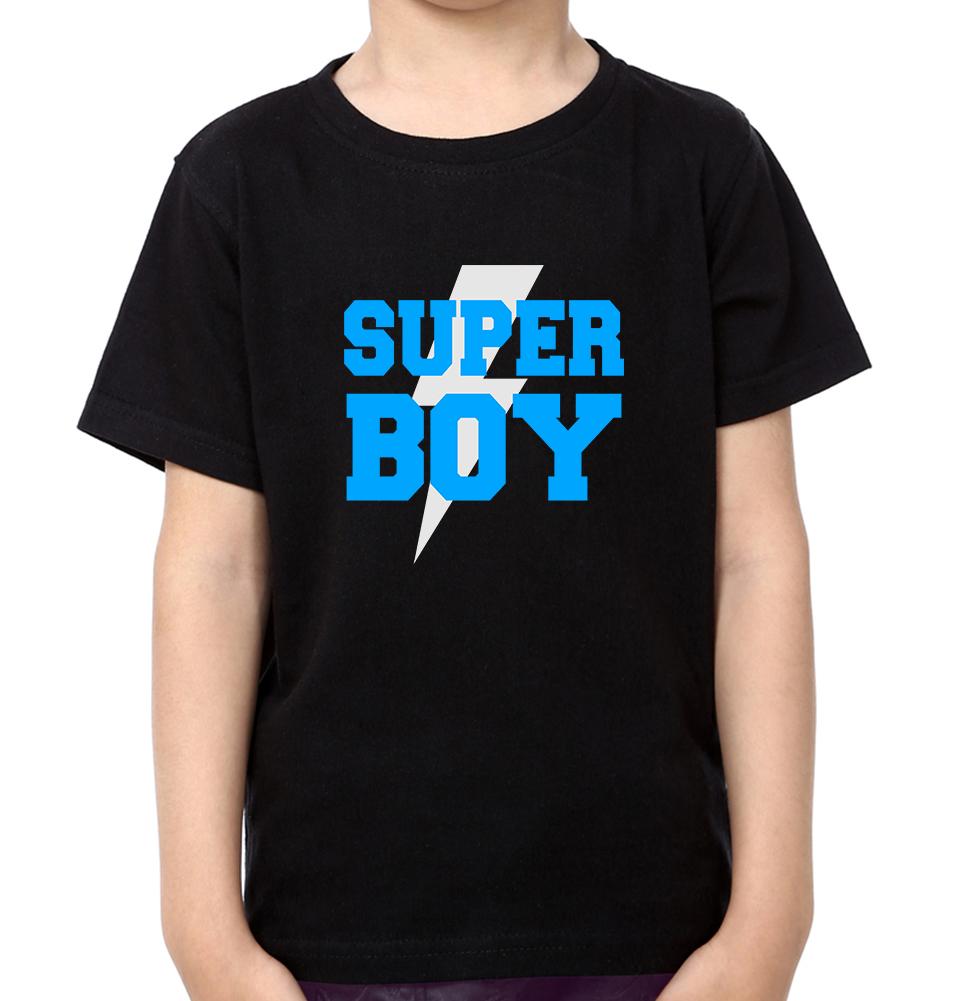 SuperMom SuperBoy Mother and Son Matching T-Shirt- FunkyTeesClub
