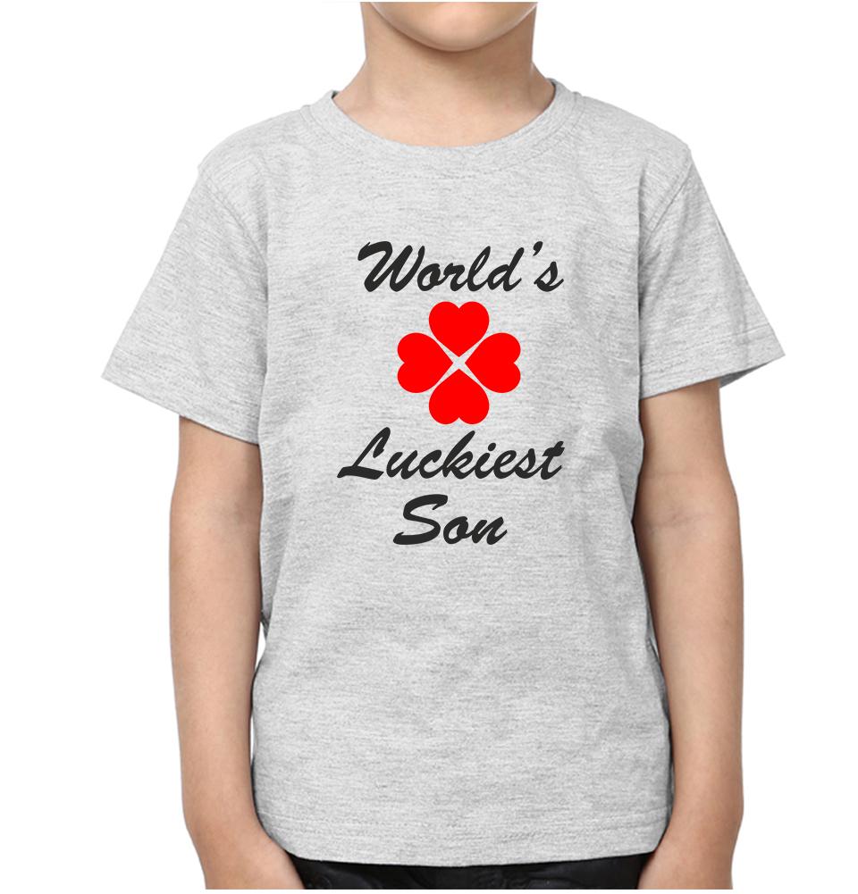 World Luckiest Mom World Luckiest  Son Mother and Son Matching T-Shirt- FunkyTeesClub