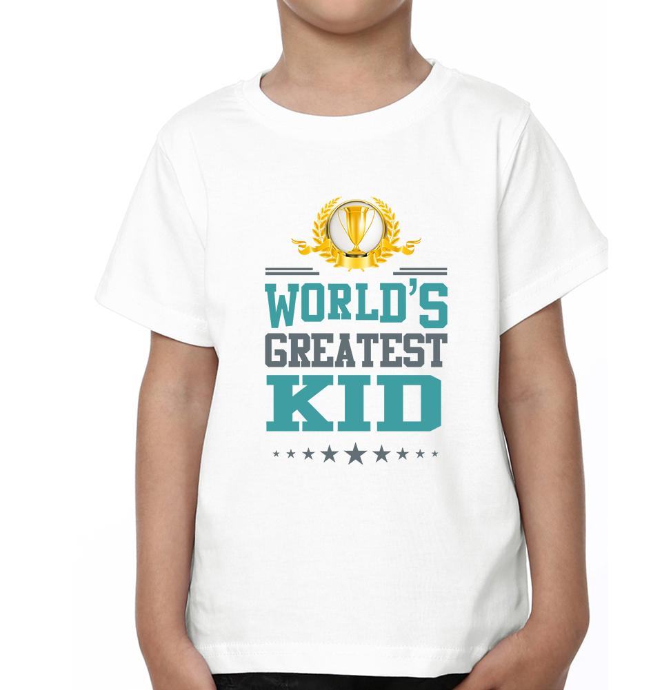 World's Greatest Mom World's Greatest Kid Mother and Son Matching T-Shirt- FunkyTeesClub