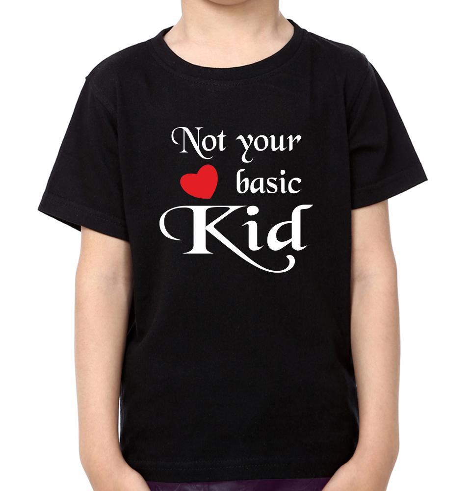 Not Your Basic Dad & Not Your Basic Kid Father and Son Matching T-Shirt- FunkyTeesClub