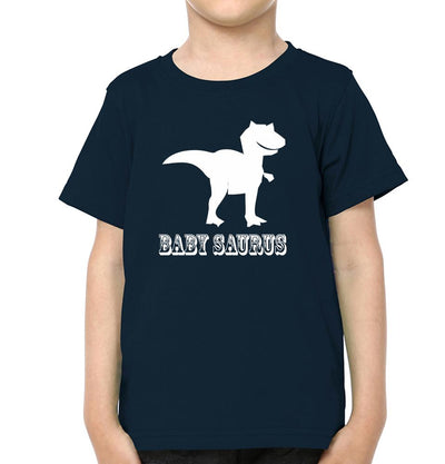 Daddy Saurus BabySaurus Father and Son Matching T-Shirt- FunkyTeesClub
