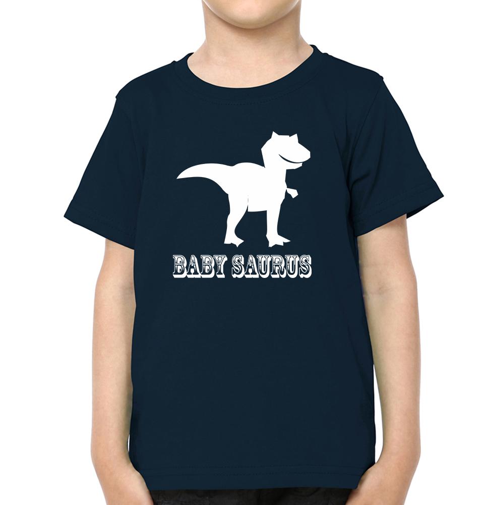 Daddy Saurus BabySaurus Father and Son Matching T-Shirt- FunkyTeesClub