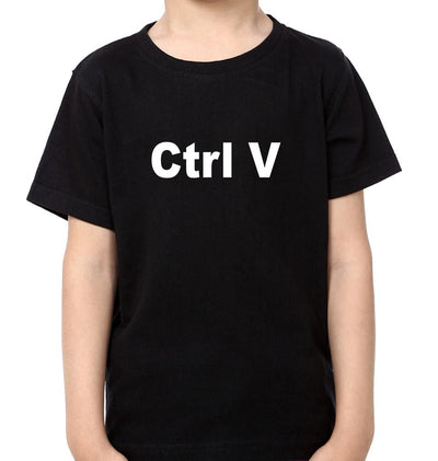CTRL C CTRL V Mother and Son Matching T-Shirt- FunkyTeesClub