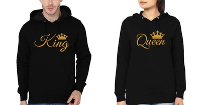 King n Queen Couple Hoodie-FunkyTees