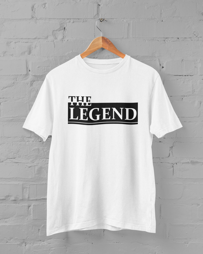 The Legend Father and Son White Matching T-Shirt- FunkyTeesClub