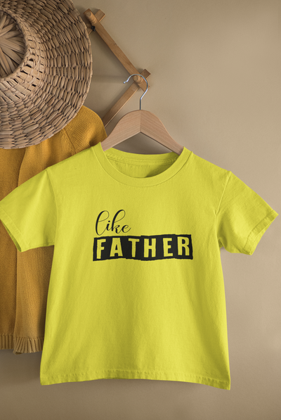 Like Father Like Son Father and Son Yellow Matching T-Shirt- FunkyTeesClub