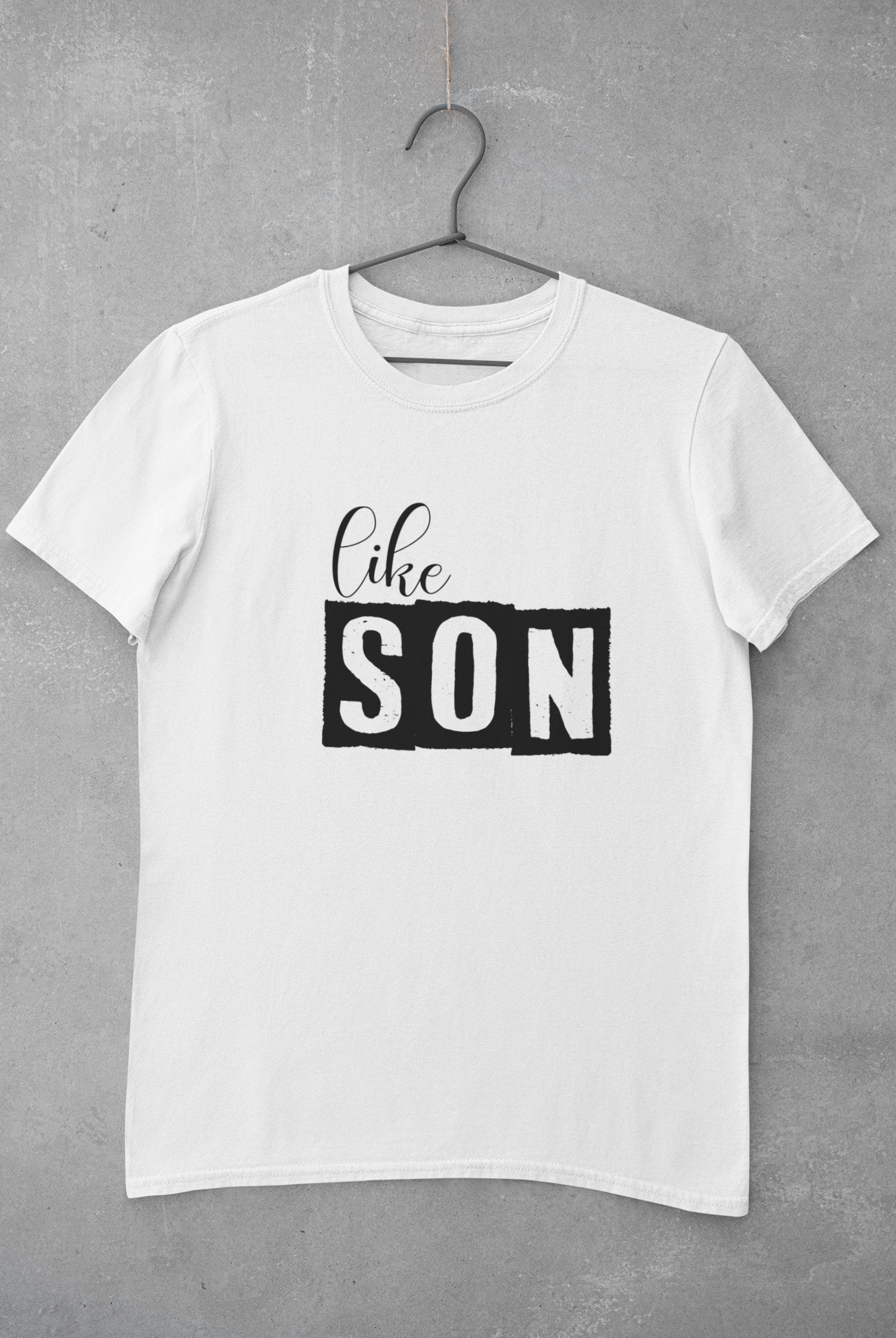 Like Father Like Son Father and Son White Matching T-Shirt- FunkyTeesClub