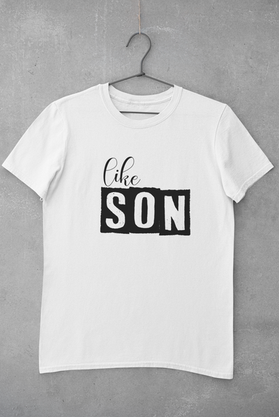 Like Father Like Son Father and Son White Matching T-Shirt- FunkyTeesClub