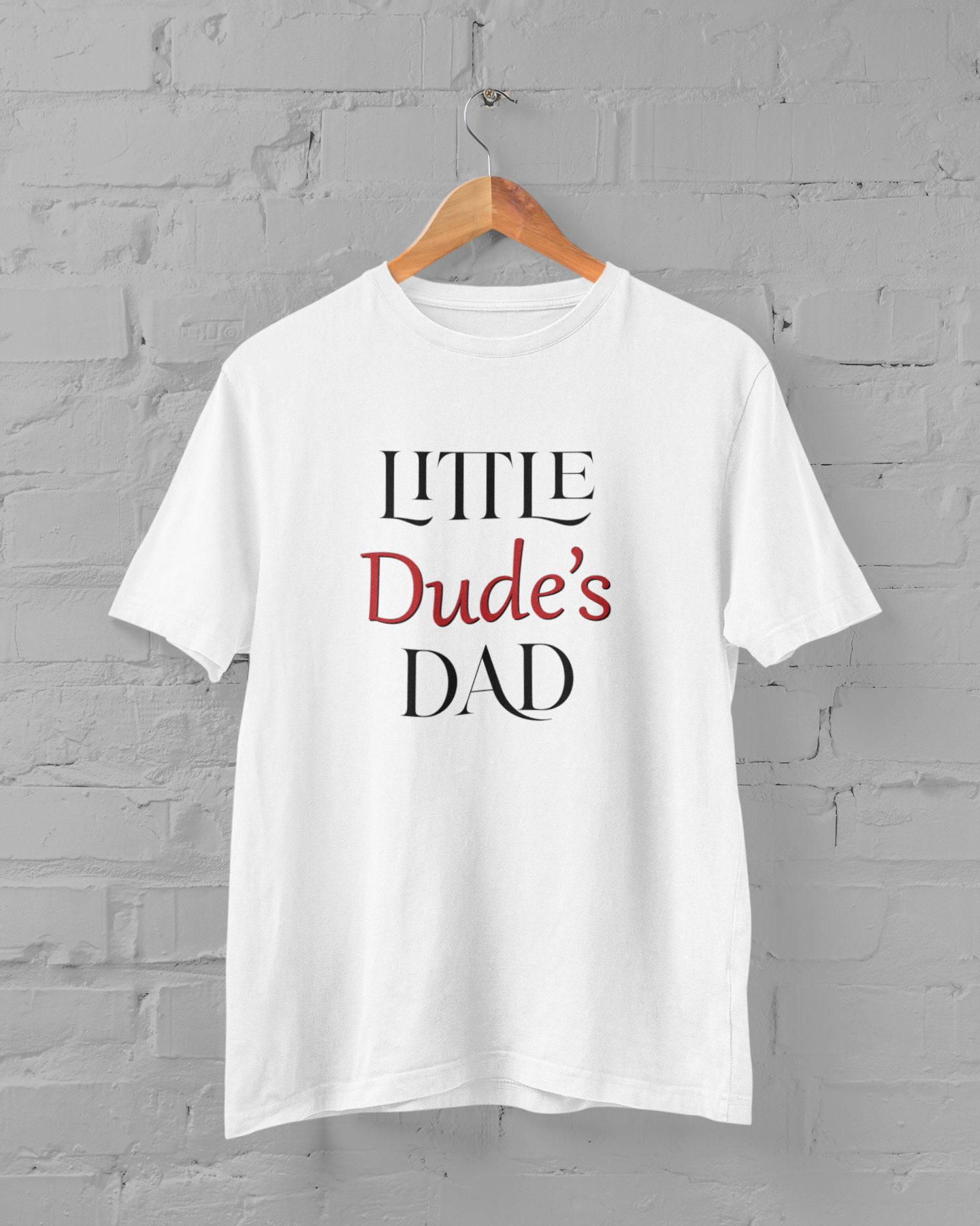 Dads Little Dude Father and Son White Matching T-Shirt- FunkyTeesClub