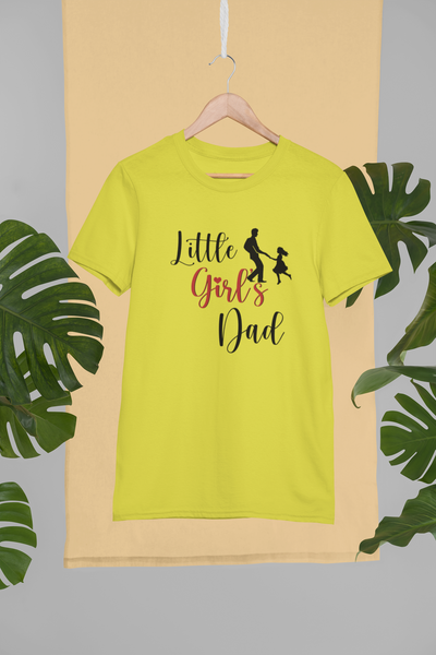 Little Girls Dad Father and Daughter Yellow Matching T-Shirt- FunkyTeesClub