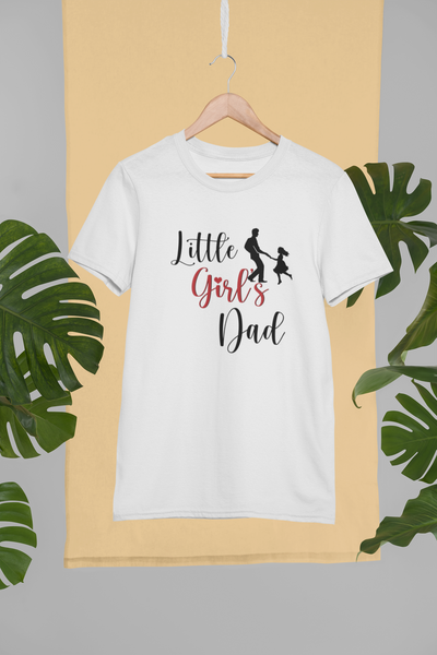 Little Girls Dad Father and Daughter White Matching T-Shirt- FunkyTeesClub