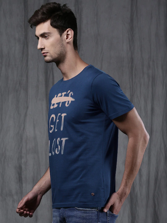 Lets Get Lost Round Neck Mens Half Sleeves T-shirt- FunkyTeesClub