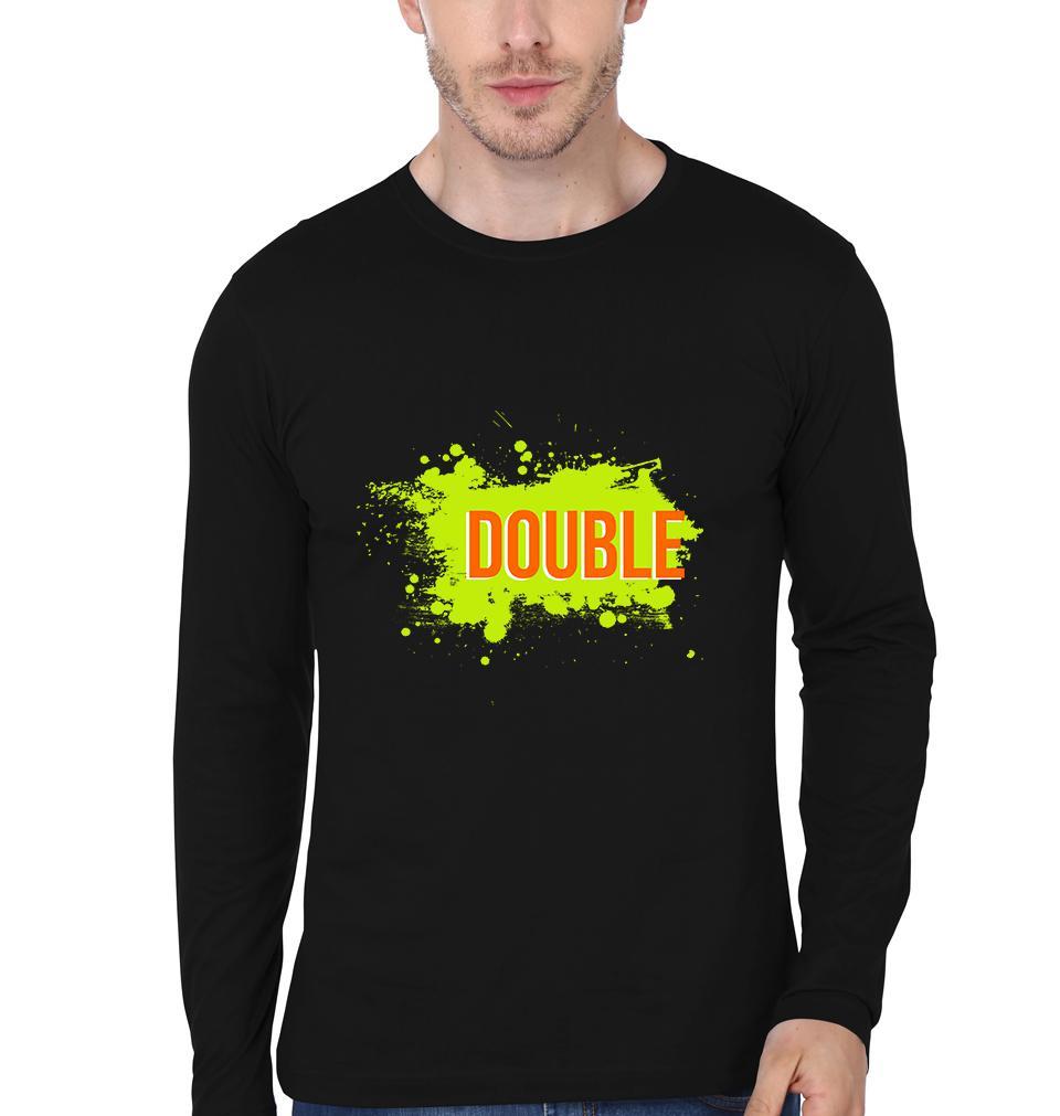 Double Trouble Brother-Brother Full Sleeves T-Shirts -FunkyTees