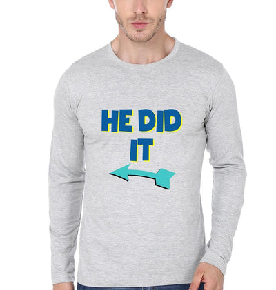 He Did Brother-Brother Full Sleeves T-Shirts -FunkyTees