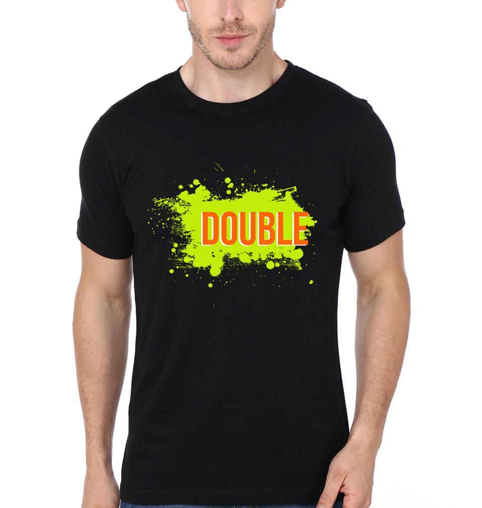 DOUBLE TROUBLE BFF Half Sleeves T-Shirts-FunkyTees