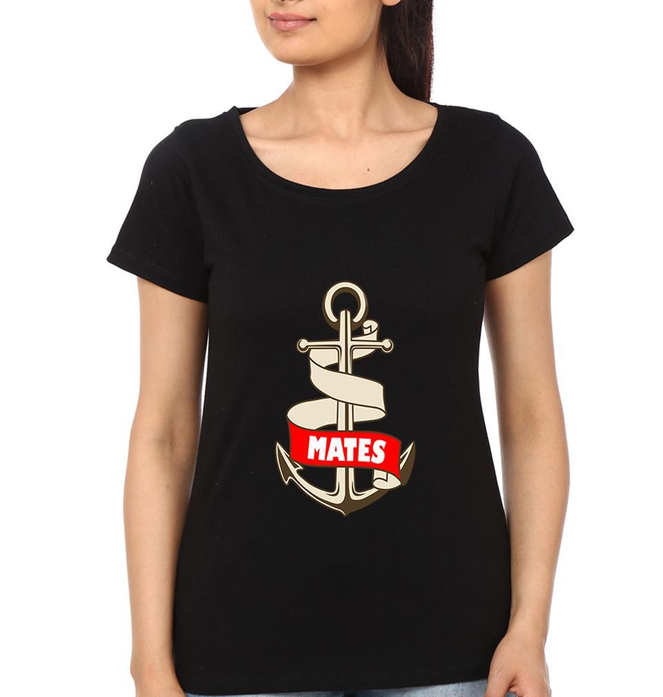 SHIP MATES BFF Half Sleeves T-Shirts-FunkyTees