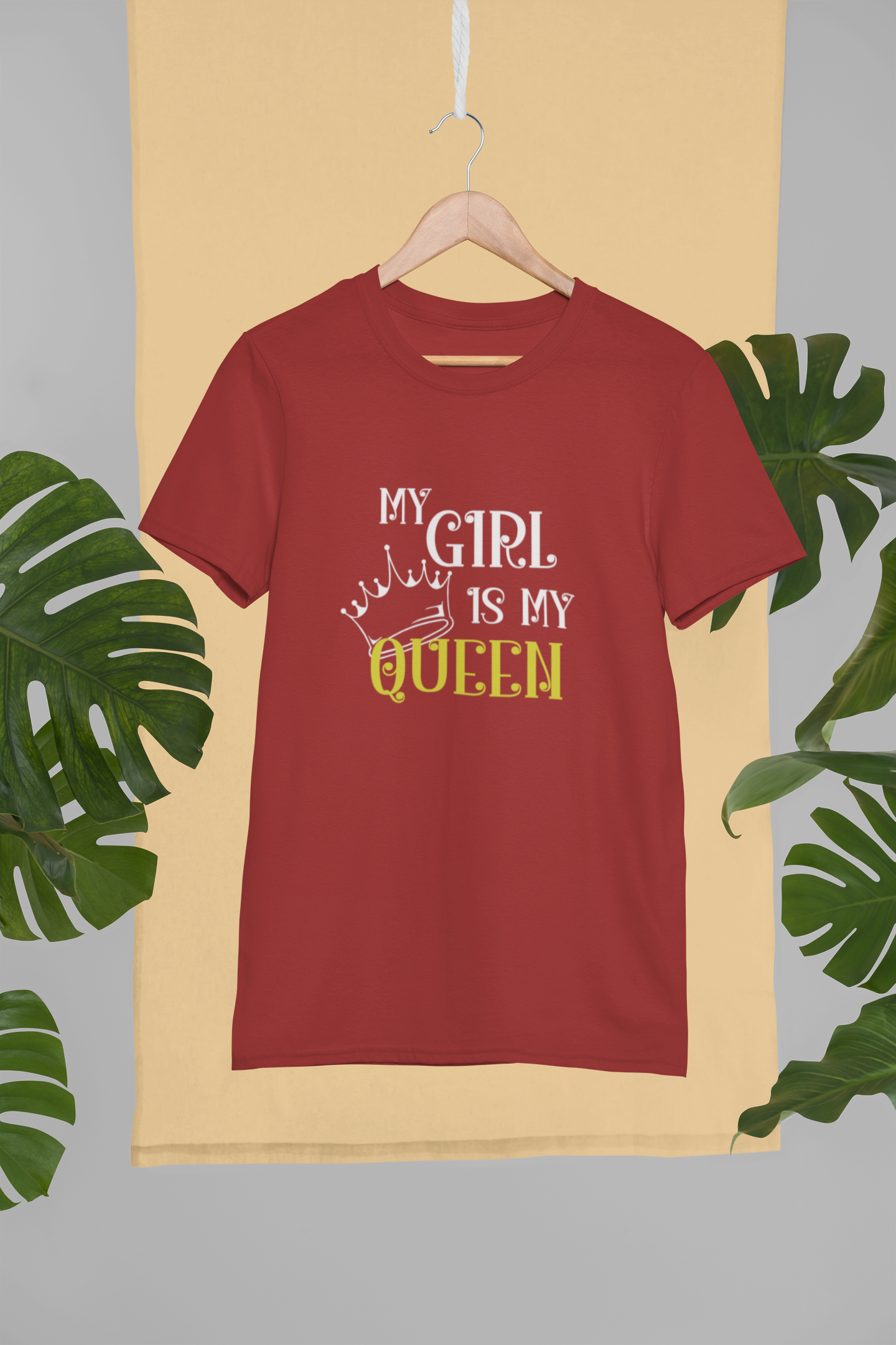 My Girl Is My Queen Father and Daughter Red Matching T-Shirt- FunkyTeesClub
