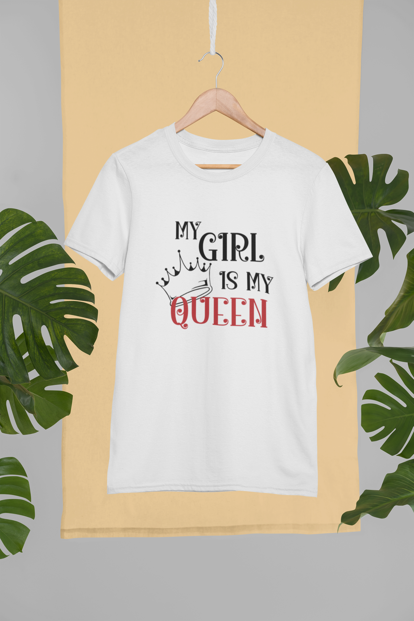 My Girl Is My Queen Father and Daughter White Matching T-Shirt- FunkyTeesClub