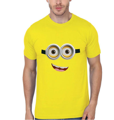 Minion Couple Half Sleeves T-Shirts -FunkyTees